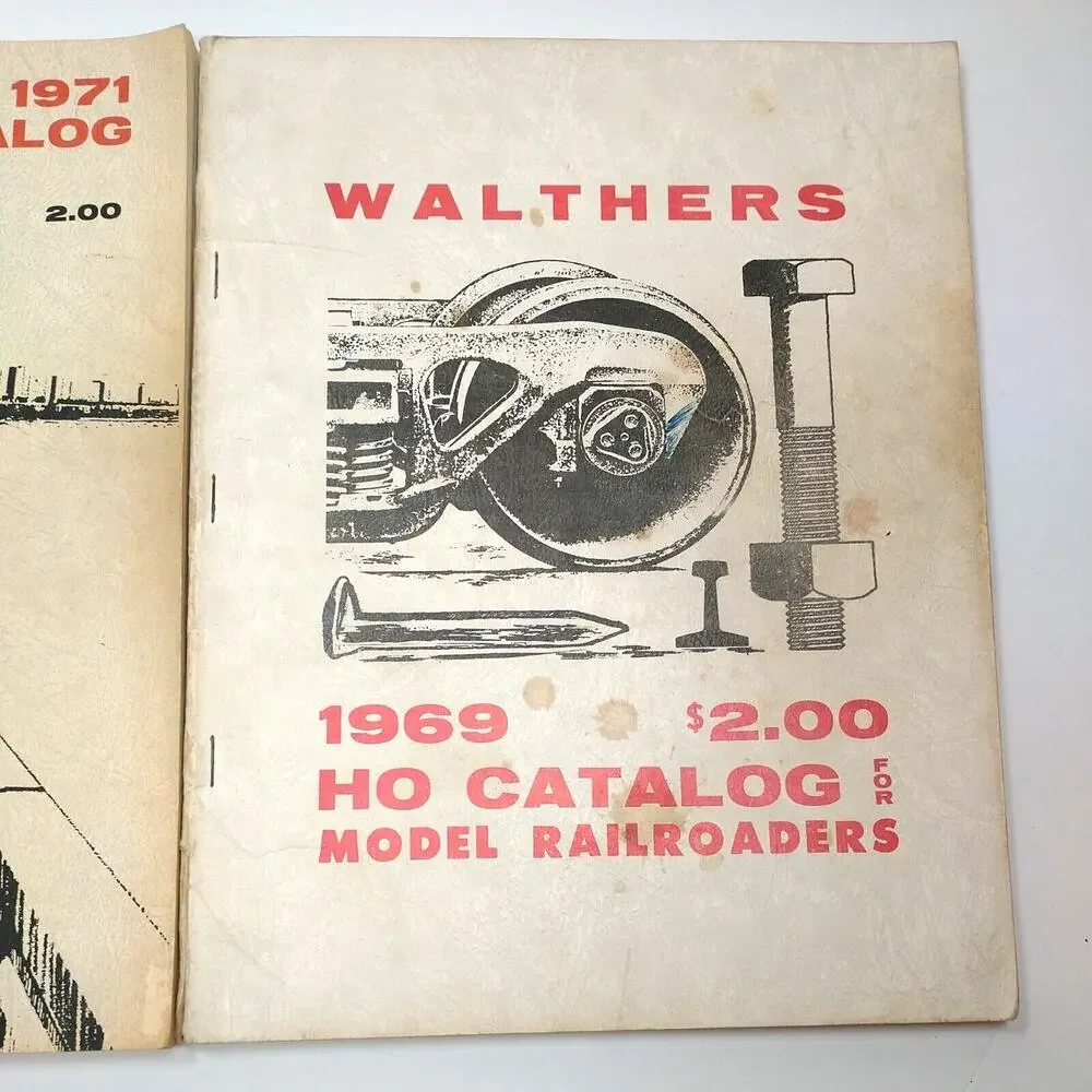 2 Walthers HO Catalogs 1969 and 1971 Model Railroad Reference Books Vintage